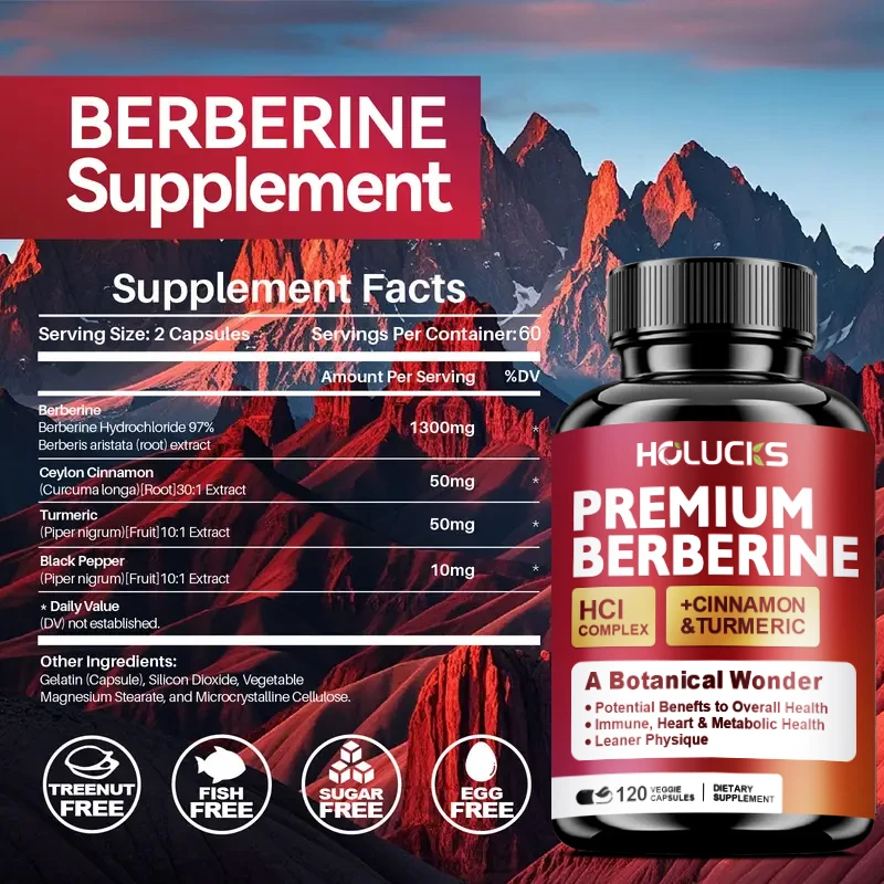 Berberine Hcl Capsule - Complexo Holucks Premium Berberine HCl com