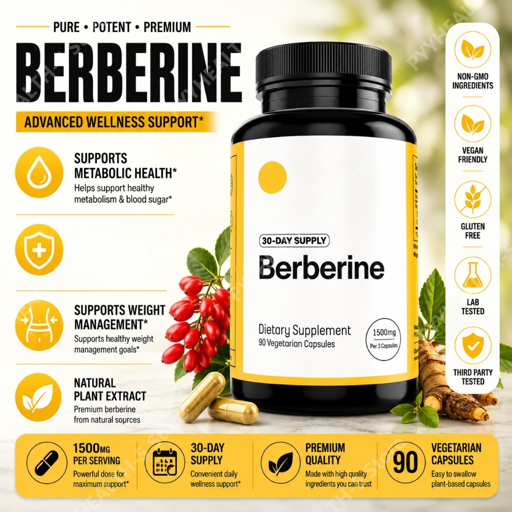 Berberine Hcl Capsule - Suplemento de Berberina HCl 500mg por