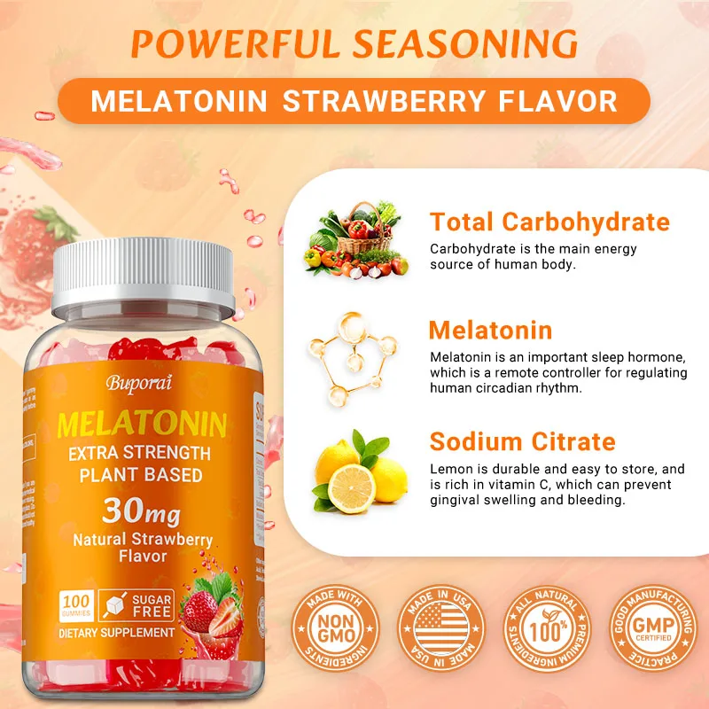 Melatonin Sleep Gummy - Melatonina 30mg - Acalma a mente,