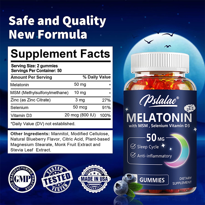 Gomas de melatonina 50mg - Aux - Melatonin Sleep Gummy avaliação e preço