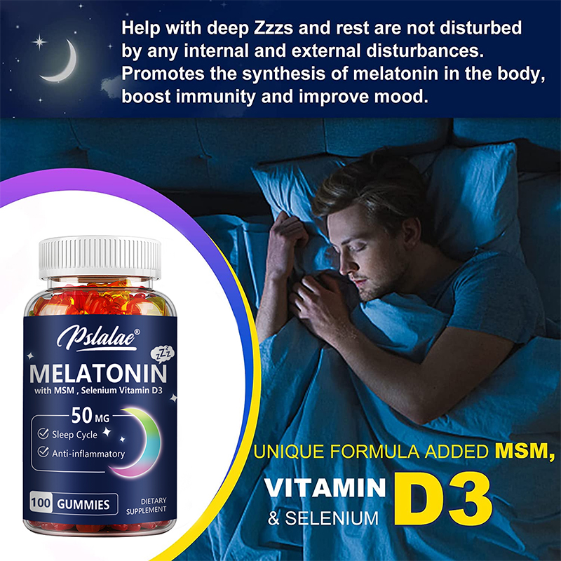Gomas de melatonina 50mg - Aux - Melatonin Sleep Gummy avaliação e preço