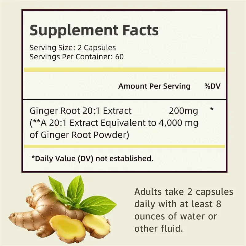 Cápsulas de raiz de gengibre – - Nutrition And Exercise avaliação e preço