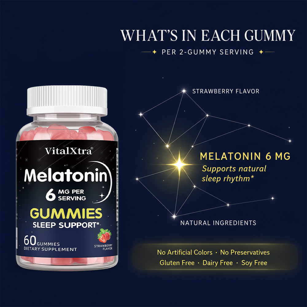 Gomas de Melatonina 6mg, Supor - Melatonin Sleep Gummy avaliação e preço