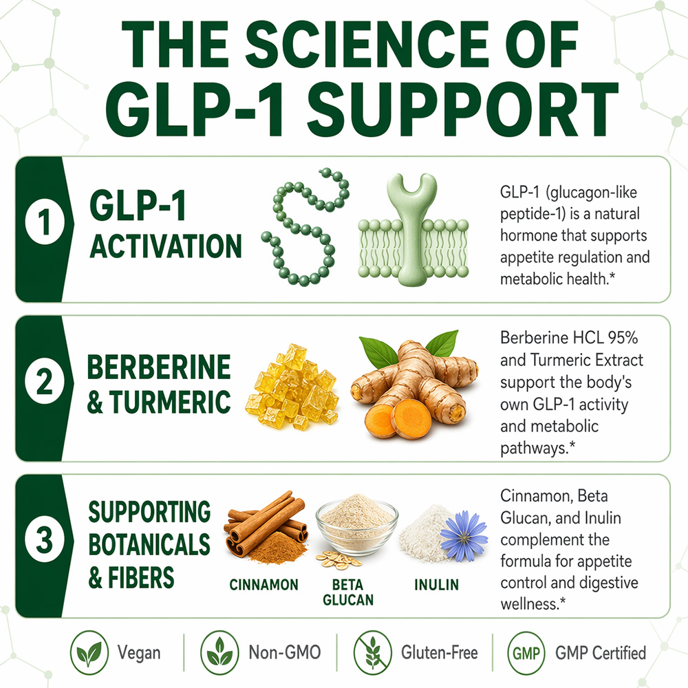 Suplemento GLP-1 com Berberina - Berberine Hcl Capsule avaliação e preço