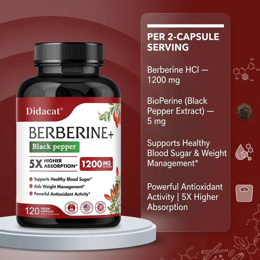 Suplemento de Berberina 1200mg - Berberine Hcl Capsule avaliação e preço