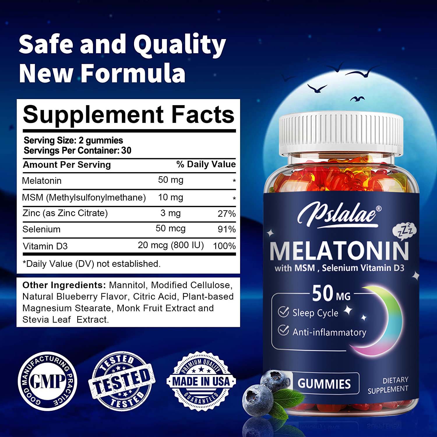 Melatonina Gummies 50mg - Ansi - Melatonin Sleep Gummy avaliação e preço